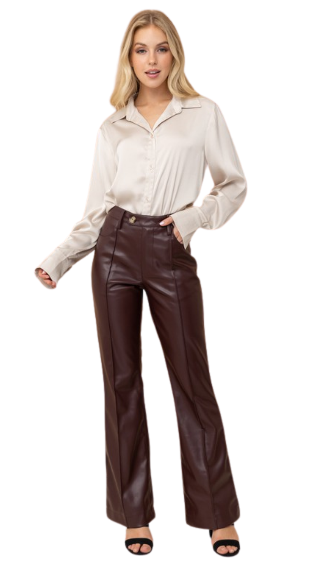 D029 pantalon vinipiel vino