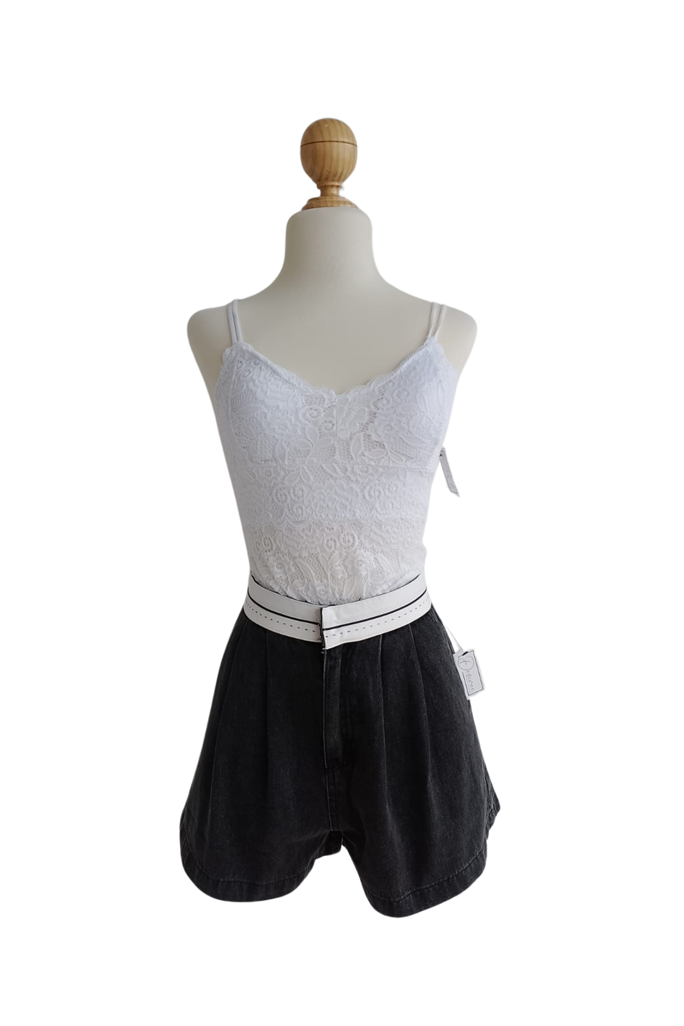 D135 Blusa encaje blanca