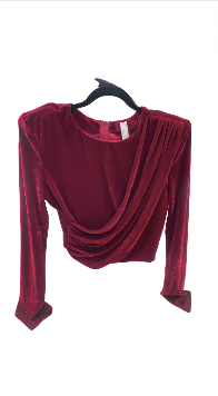 D080 blusa velvet roja