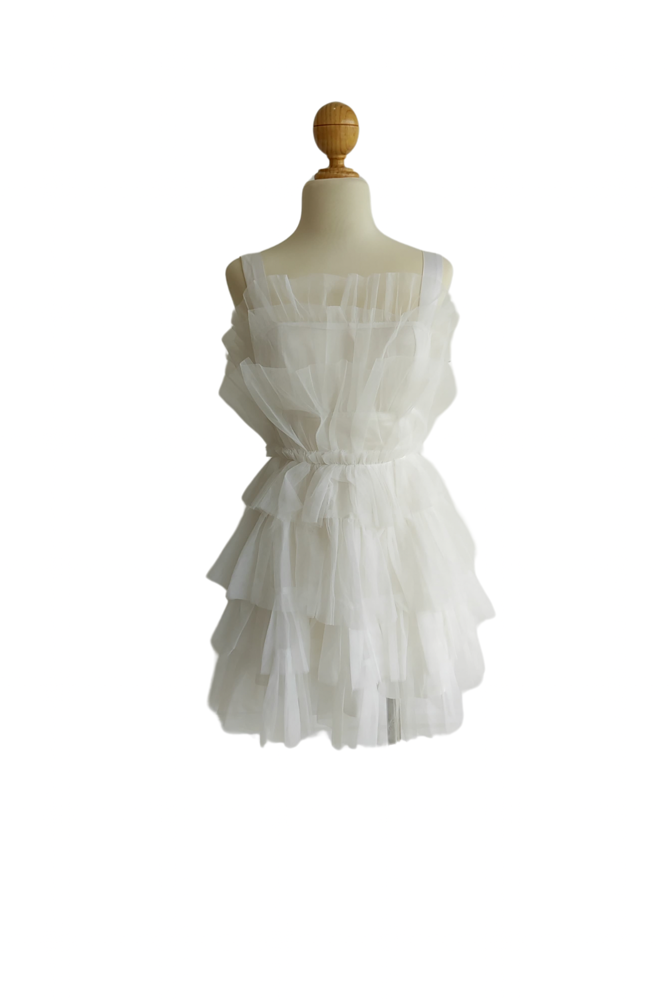 D188 Vestido blanco tul